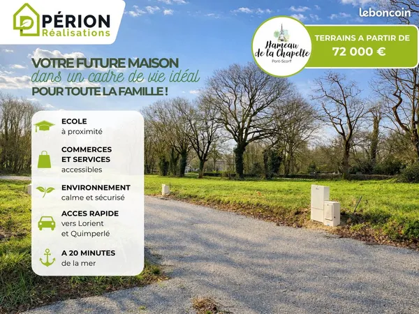 Immédiatement disponible / Terrains à bâtir viabilisés à partir de 72 000