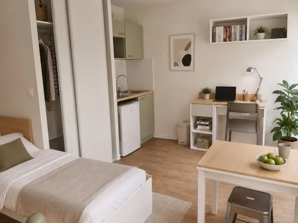 Studio meublé dans résidence étudiante Neuve- Mulhouse Fonderie - idéal étudiant 🎓