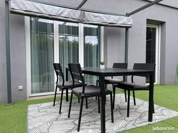 T2 entièrement meublé avec grande terrasse et jardin