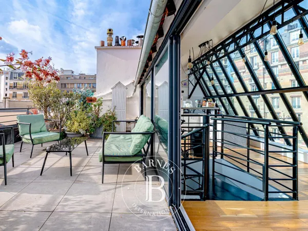 Vente Paris 13e - CITÉ FLORALE - Maison familiale de caractère - terrasse - vues dégagées