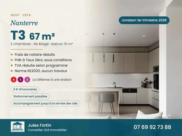 Appartement 3 pièces 67 m²