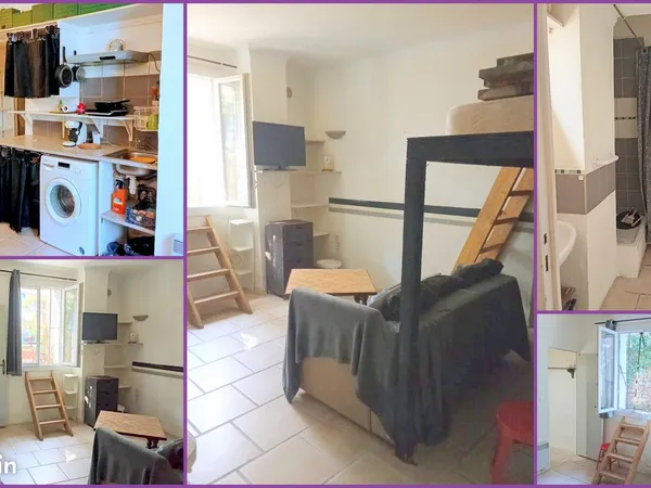 350+110chges(=provis eau+elect+charges) studio19m2+mezzanine+terrass8m2