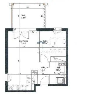 Appartement 2 pièces 44 m²