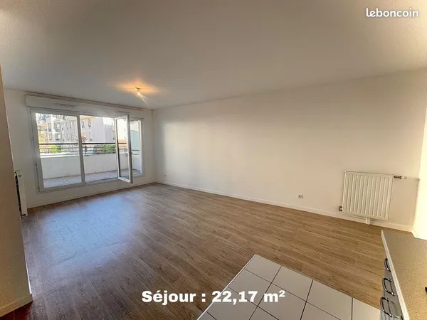 Appartement 3 pièces sur Vaujours 93410 - Surface totale de 68 m²- Terrasse - Parking en sous-sol