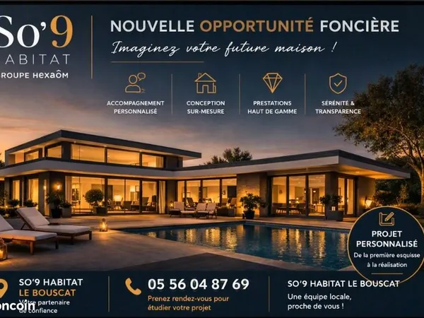 Terrain 2 000 m² Pessac