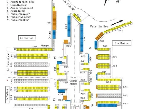 Loue place de port 7.7x2.5m Cannes Marina