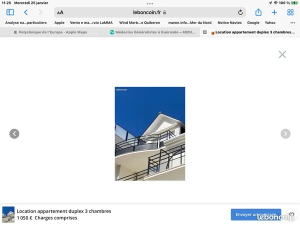 Appartement T4 duplex meublé très ensoleillé - gare , commerces , plage à pieds