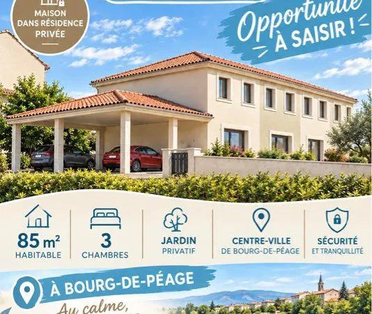 Opportunité rare : programme exclusif de 4 maison neuves bourg de péage
