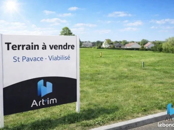 Terrain 1904 m² Saint-Pavace