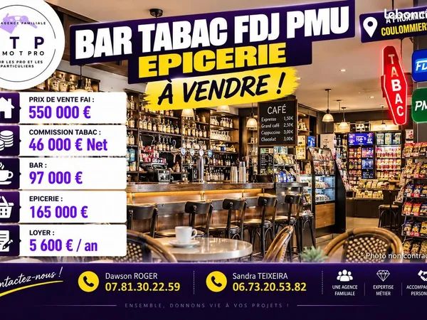 Bar, fdj, pmu, tabac Coulommiers