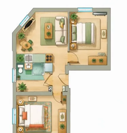 Appartement 54m² loi carrez à vendre