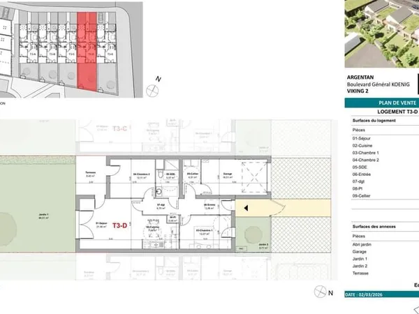 Maison 3 pièces 74 m²