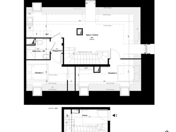 Appartement 3 pièces avec loggia