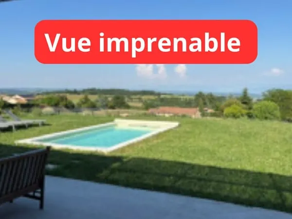 Maison rénovée avec piscine et vue exceptionnelle sur le Ver
