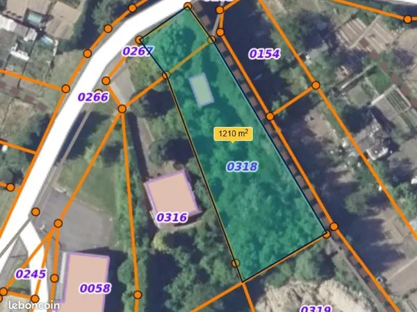 Terrain constructible 1210m2 vue Exceptionnel