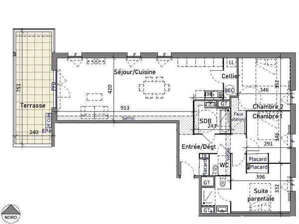 APPARTEMENT T4 de 103,75 m²