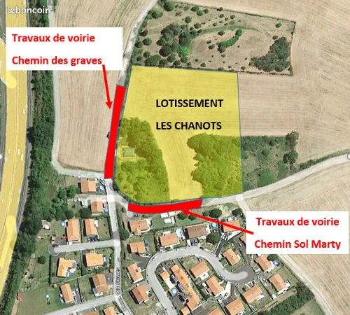 Terrain viabilisé à Coudes