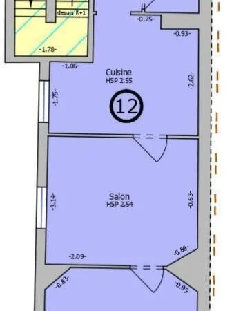 Appartement 2 pièces 38 m²