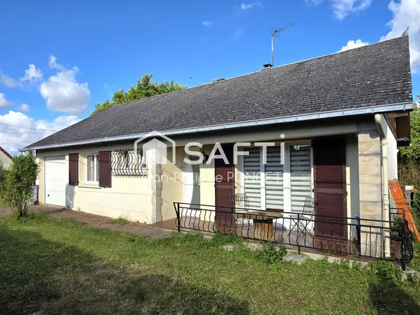 Maison individuelle de plain pied - garage - jardin