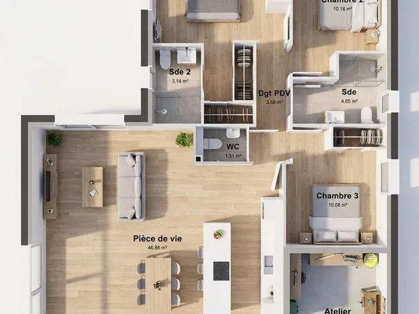 Maison 4 pièces 94 m²