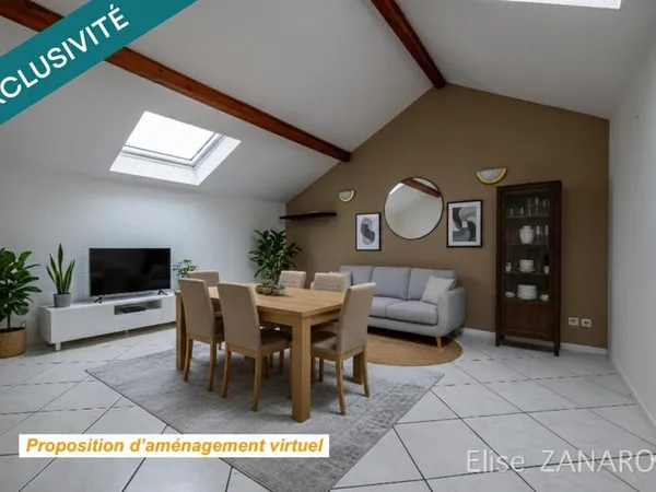 Grand 2 pièces avec stationnement privé au centre d'Hettange!