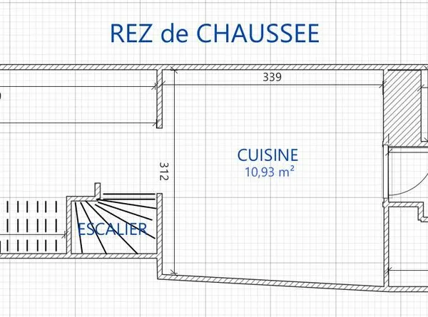 Maison de village d'une surface de 72m² (loi Carrez) + 10 m² (hors Carrez sous toiture), 3 chambres,