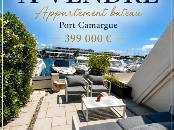Appartement ponton, P2 cabine, Marina Port Camargue