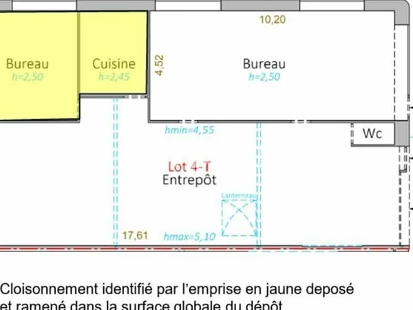 Local d'activité 169 m²