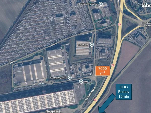Location Plate forme stabilisée / env 7000m² (terrain clos cour) N2 15minutes de Roissy