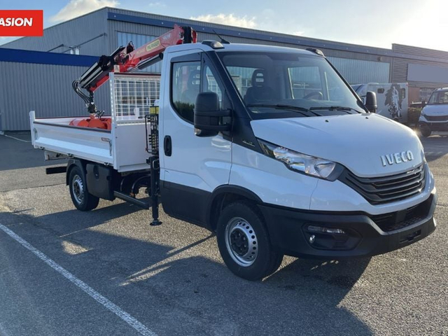 Iveco DAILY 35S14H 3750 2.3 136ch Benne Alu JPM + Grue PK 3400 + Pince