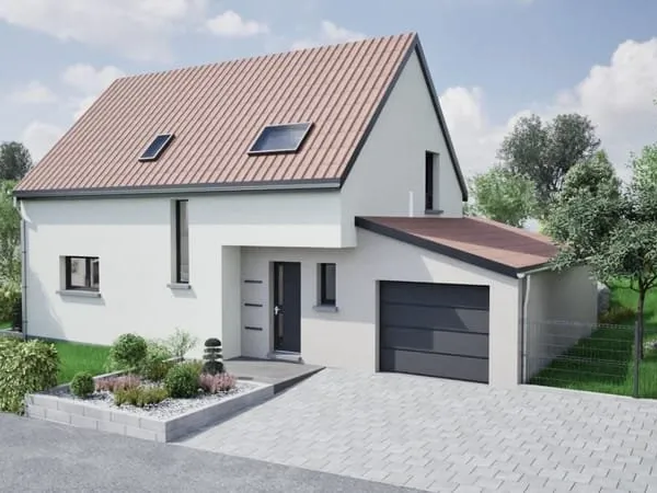Maison neuve 115m² + garage à Baldersheim sur 5,1 ares de terrain