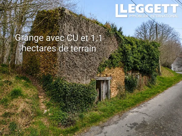 Beau terrain avec une grange en ruine avec CU