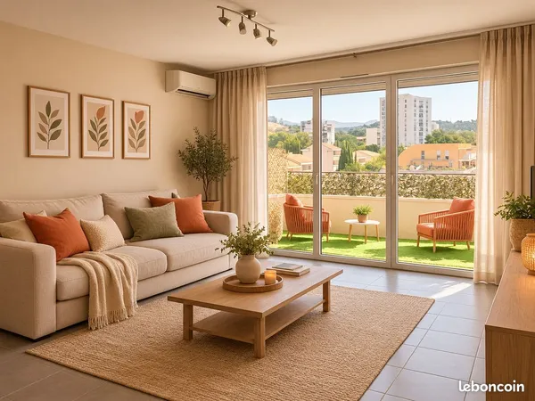 Appartement T3 de 59 m² - Dernier étage avec terrasse de 10 m² et double box ouvert de 31 m² - Marse