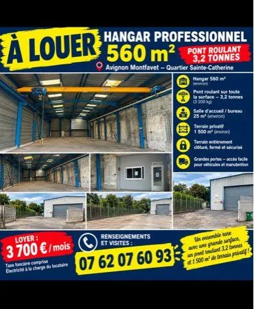 Hangar, à louer