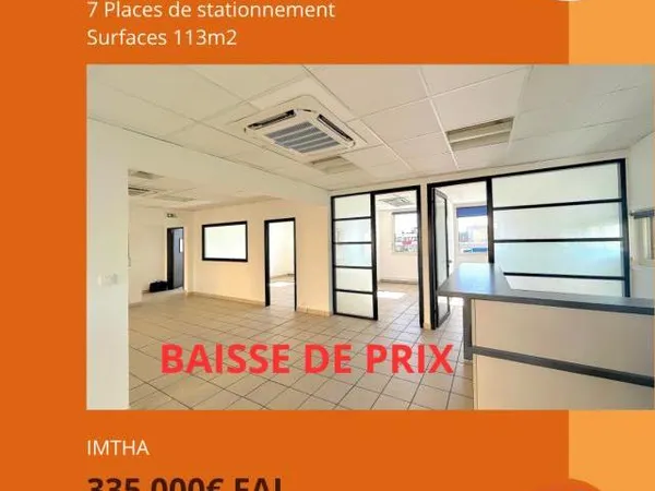 A ACHETER - BUREAUX AVEC 7 STATIONNEMENTS