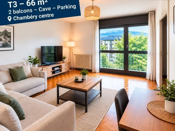 T3 66 m² lumineux - balcons, vue montagnes - Chambéry centre