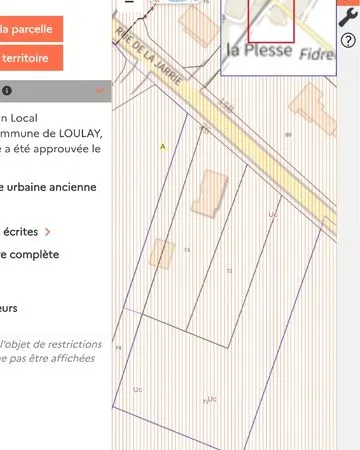 Vend terrain constructible LOULAY 17330