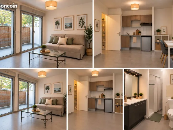 Location Studio meublé 27m2 avec terrasse 10m2 - Cartoucherie