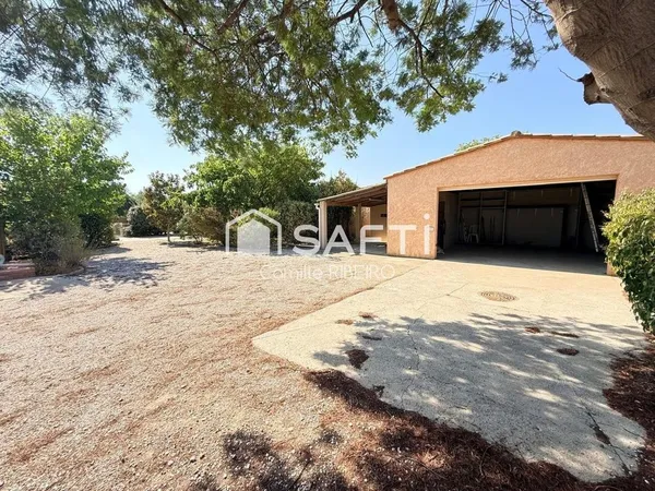 PIA,VILLA T4 PLAIN-PIED DE 140M2 ,STUDIO ,TERRAIN DE 1668M2