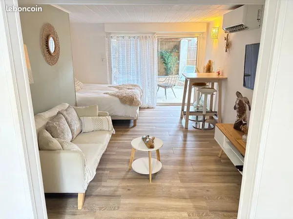 Studio meublé avec jardin