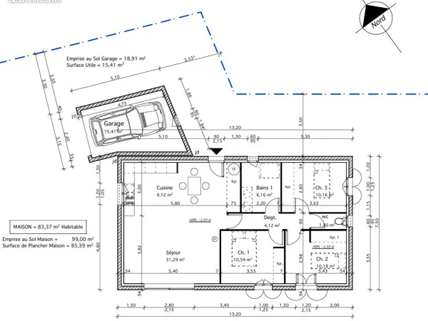Maison 4 pièces 83 m²