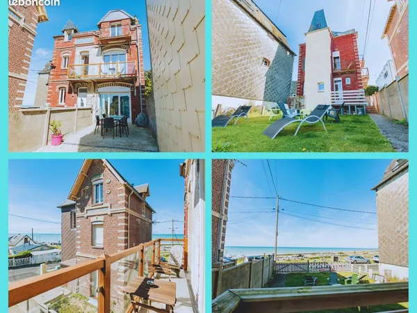 Villa rénovée en front de mer - Ault-Onival - 4 chambres - 3 salles d'eau - Balcons vue mer - Jardin