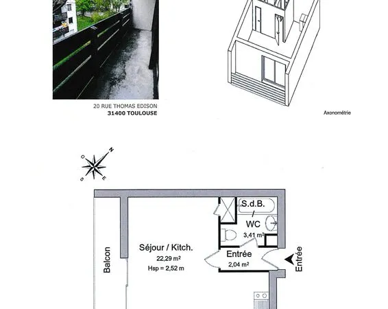 Studio 28 m2 Rangueil