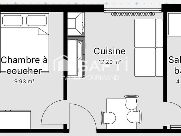 Appartement T2 meublé - Saint-Gelais, aux portes de Niort