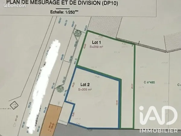 Terrain 209 m² Drocourt