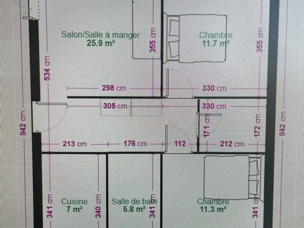 LA COURNEUVE - 4 PIÈCES 76 m² - BALCON - PARKING PRIVATIF - 165 000