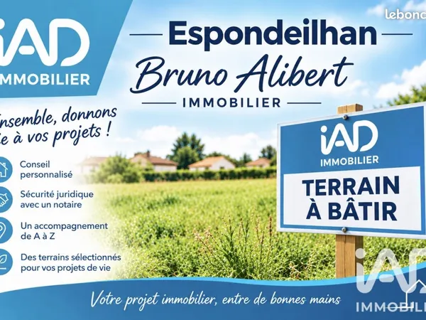 Terrain 250 m² Espondeilhan