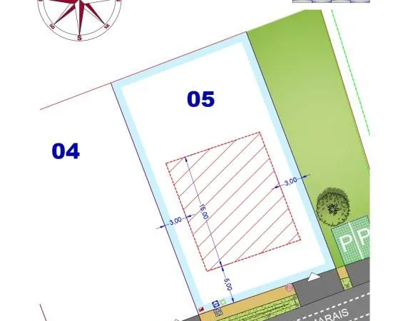 Terrain 426 m² Nouvelle Eglise