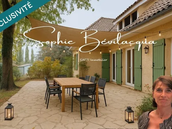 MAISON INDIVIDUELLE SANS VIS A VIS 5 CHAMBRES AVEC SOUS SOL TERRAIN PLAT 3500M² PISCINE