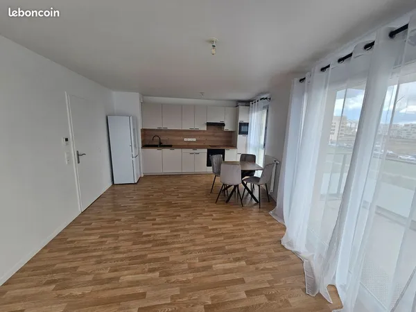 À LOUER - F3 meublé de 59 m² avec balcon et parking - Mantes-la-Ville